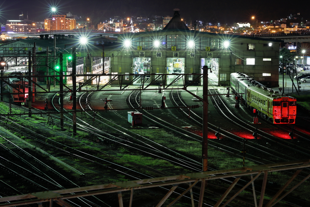 函館運輸所の夜