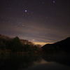 湯ノ湖の湖面に星を映して