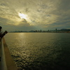 神戸港の夕暮れとイケメンPhotographer
