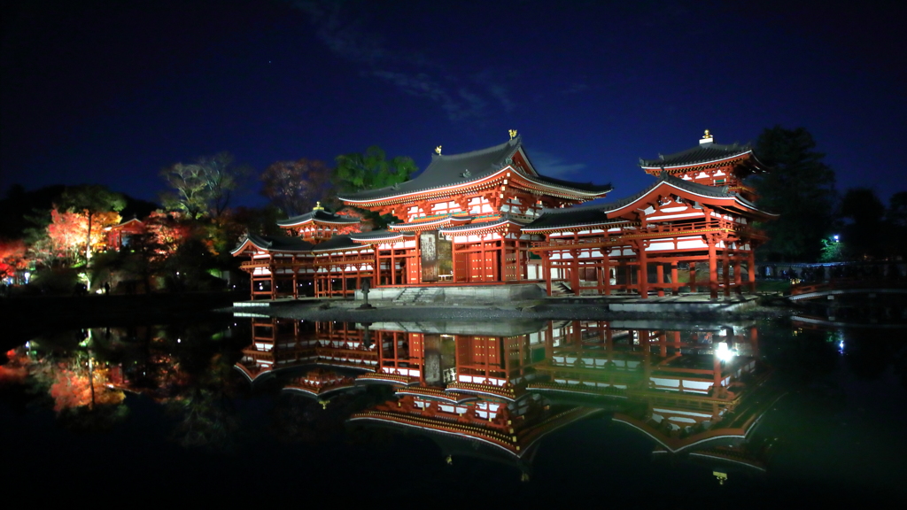 夜陰に浮かぶ平等院鳳凰堂（Disital Eye)