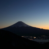 天下茶屋から見る富士山夕景