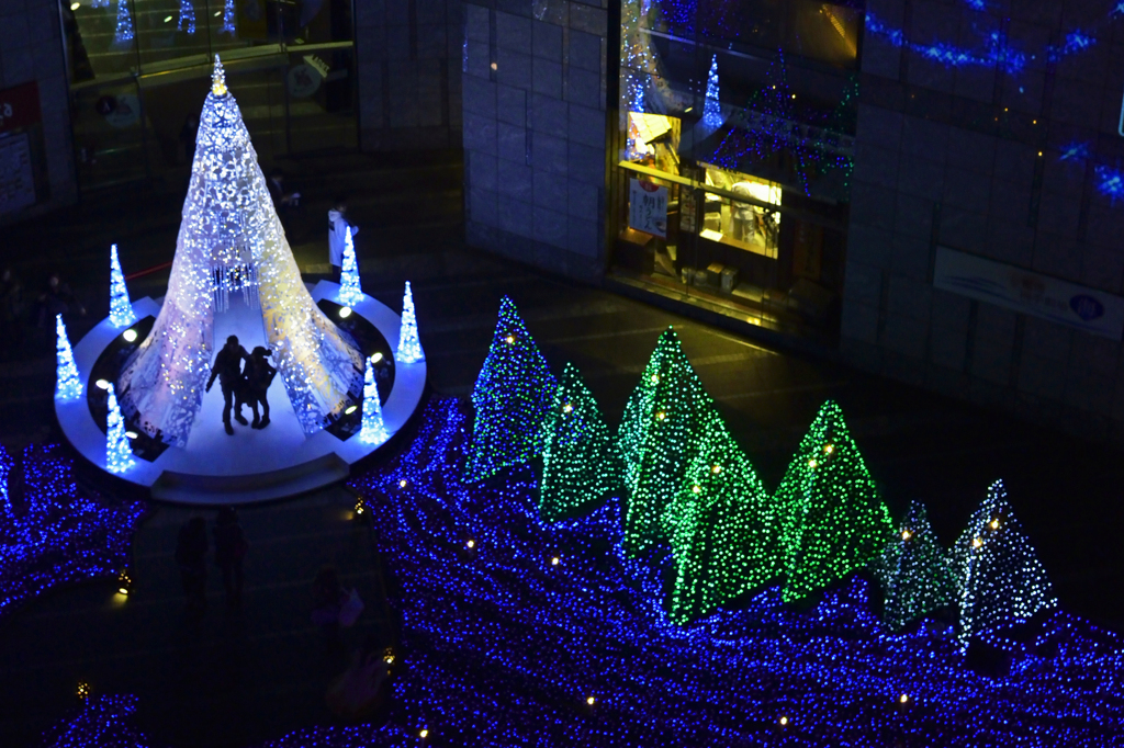 Lovers in the tree of light