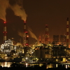 Night Factories in orange lights