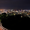 神戸の夜景と紅白の水引