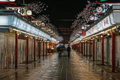 雨の仲見世通り