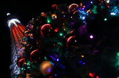 Christmas tree & the Sky tree