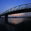 夕暮れの木根川橋