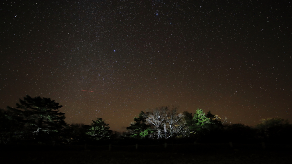 牛石ヶ原の星景
