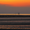 久津間海岸に沈む夕日