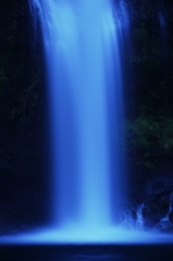 The blue waterfall in darkness ＃2