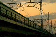 黄昏の鉄橋