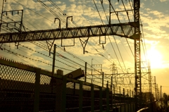 夕暮れの鉄塔