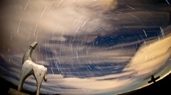 北極星と流れ星