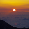 南岳山荘テント場より夕日
