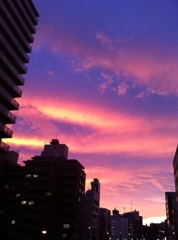 夕焼け雲・・・