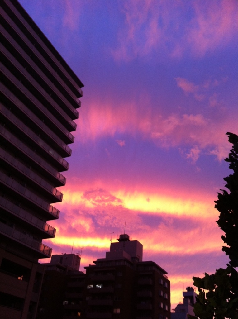 夕焼け雲・・・