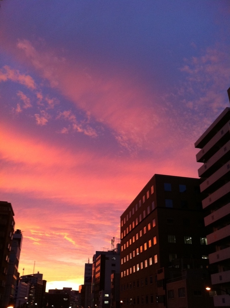 夕焼け雲・・・