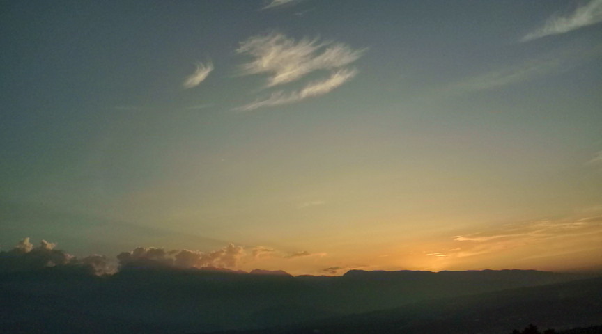 夕日・・・