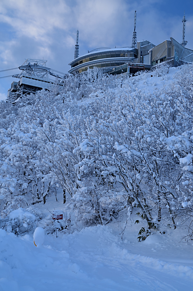 冬の函館山展望台