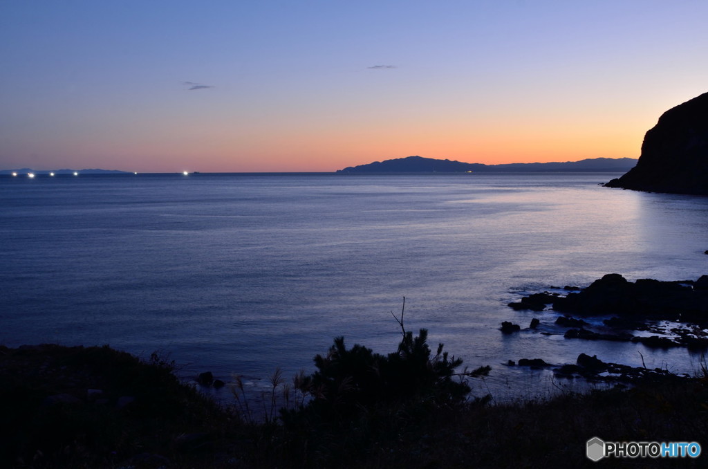 夕暮れの立待岬