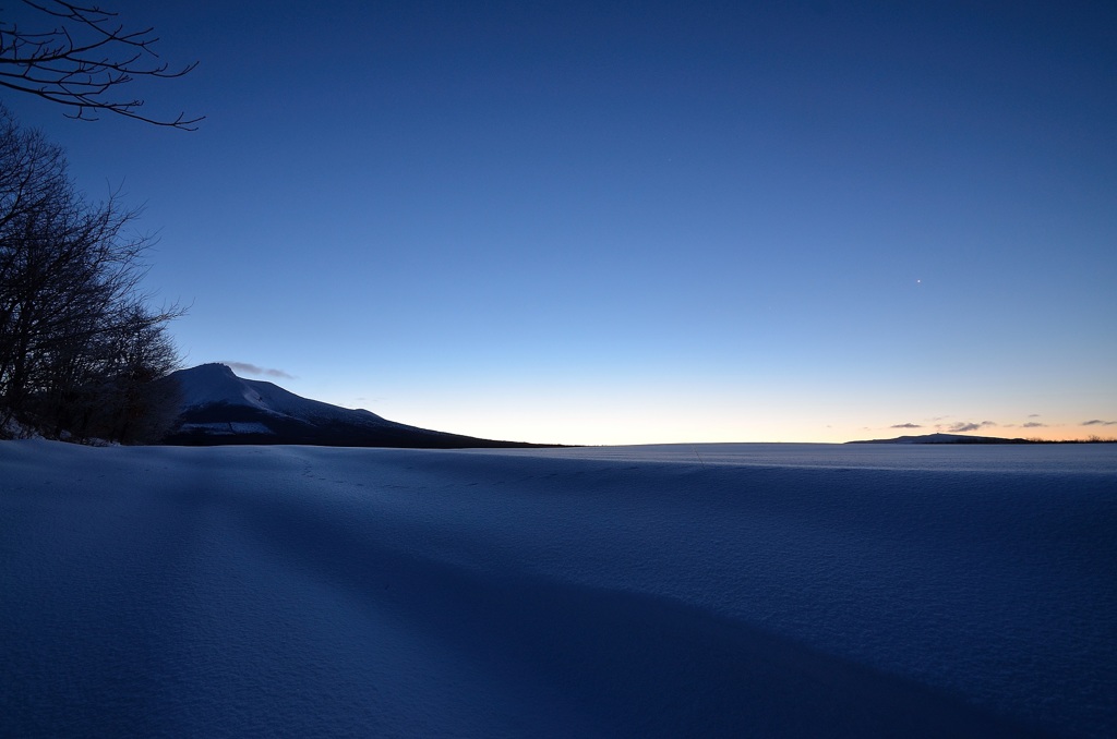 雪原の夜明け