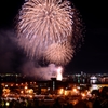 函館港にあがる花火2