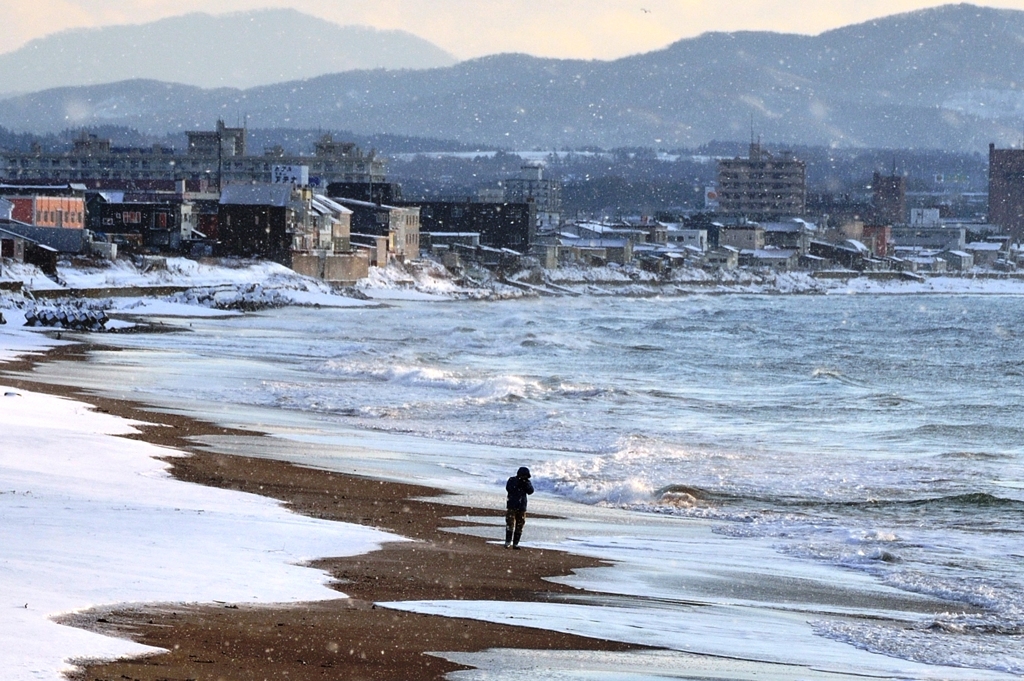 冬の大森浜