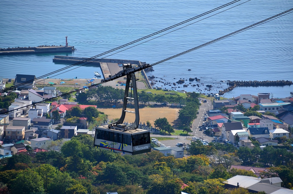 函館山ロープウェイ運行中