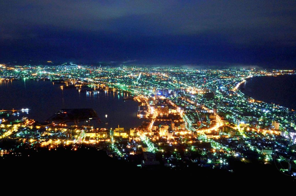 夜明け前の函館夜景