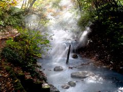 登別　大湯沼川天然足湯