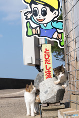とびだし注意