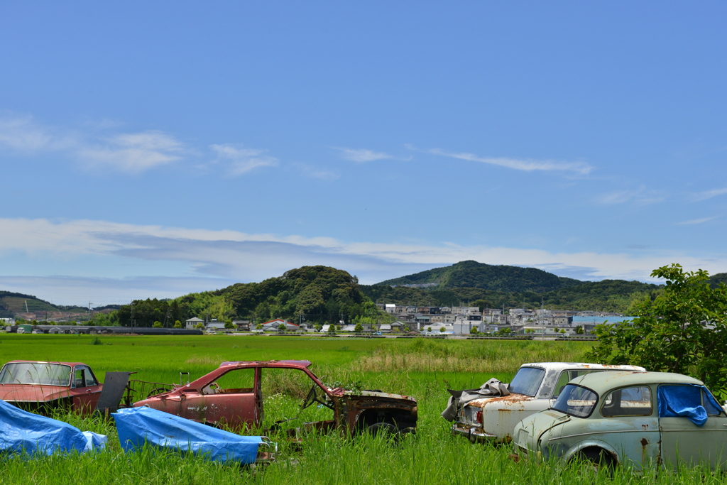 廃車のある風景