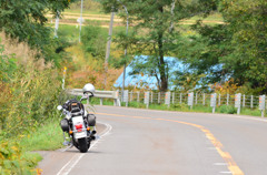 秋の山道