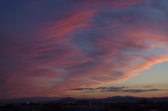 4階から見た夕焼け　２