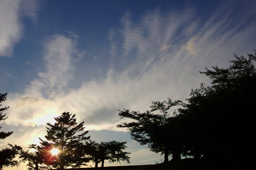 暮れ行く五稜郭公園　１