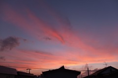 我が家の2階からの夕焼け