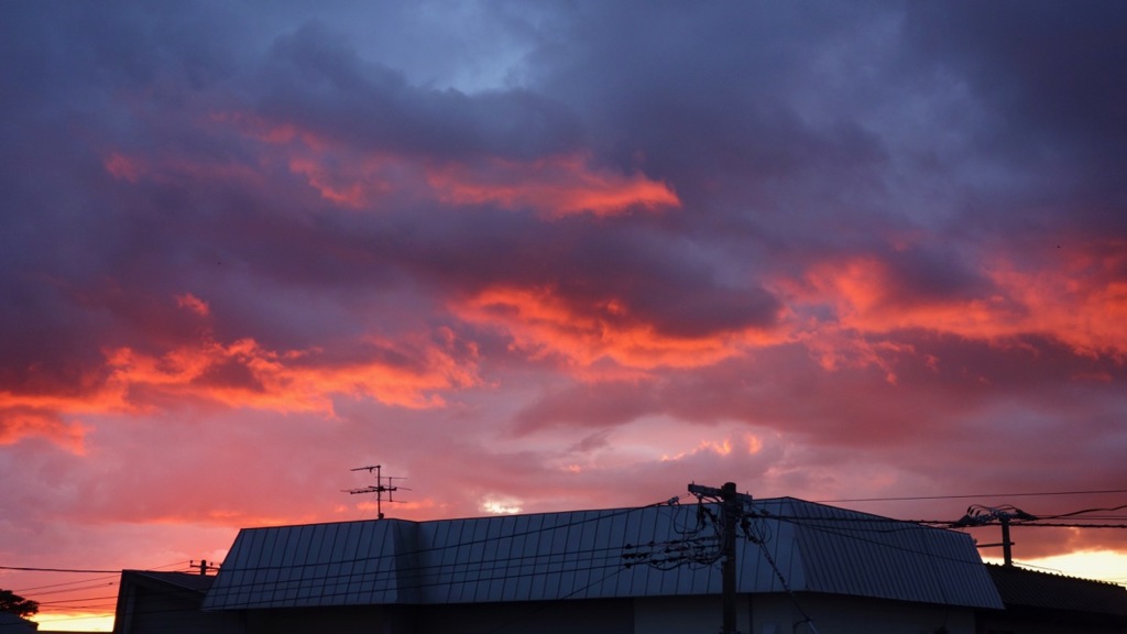 我が家からの夕焼け