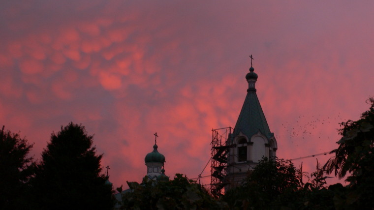 夕景のハリストス教会