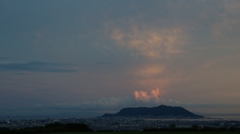 山上の夕焼け雲