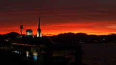 函館港の夕焼け　４