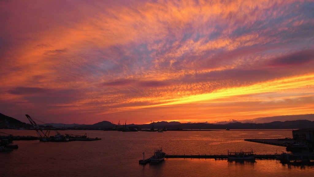 函館巴大橋からの夕景