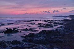 浜の夕暮れ