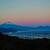 日本平から眺める富士夕刻