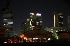 都心でのキャンプファイヤー