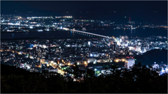 眉山山頂からの夜景