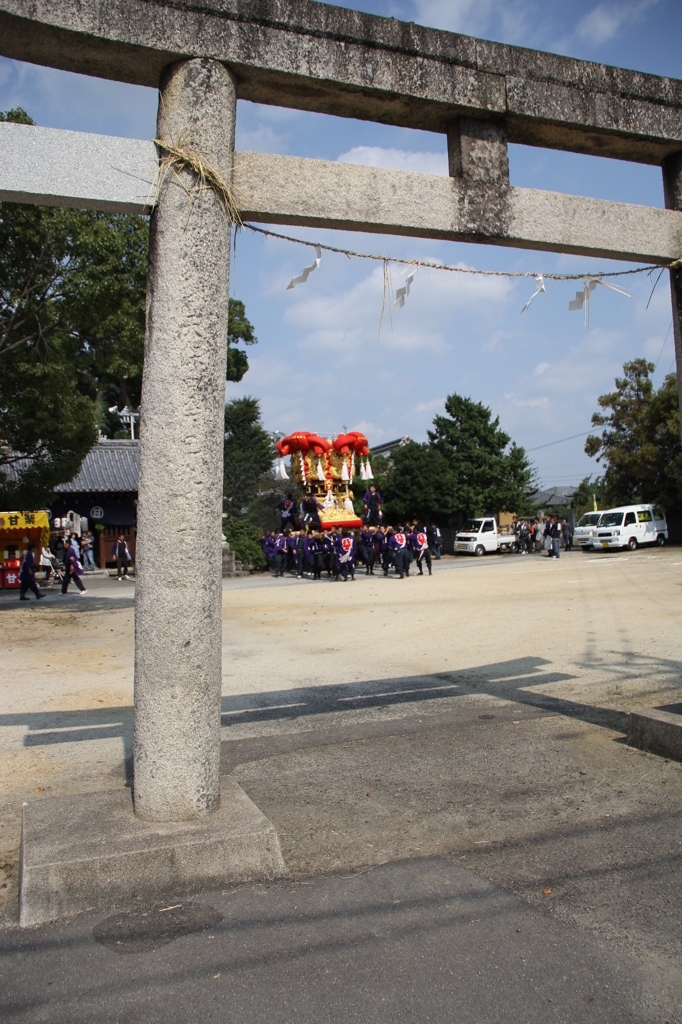 日枝神社、太鼓台奉納