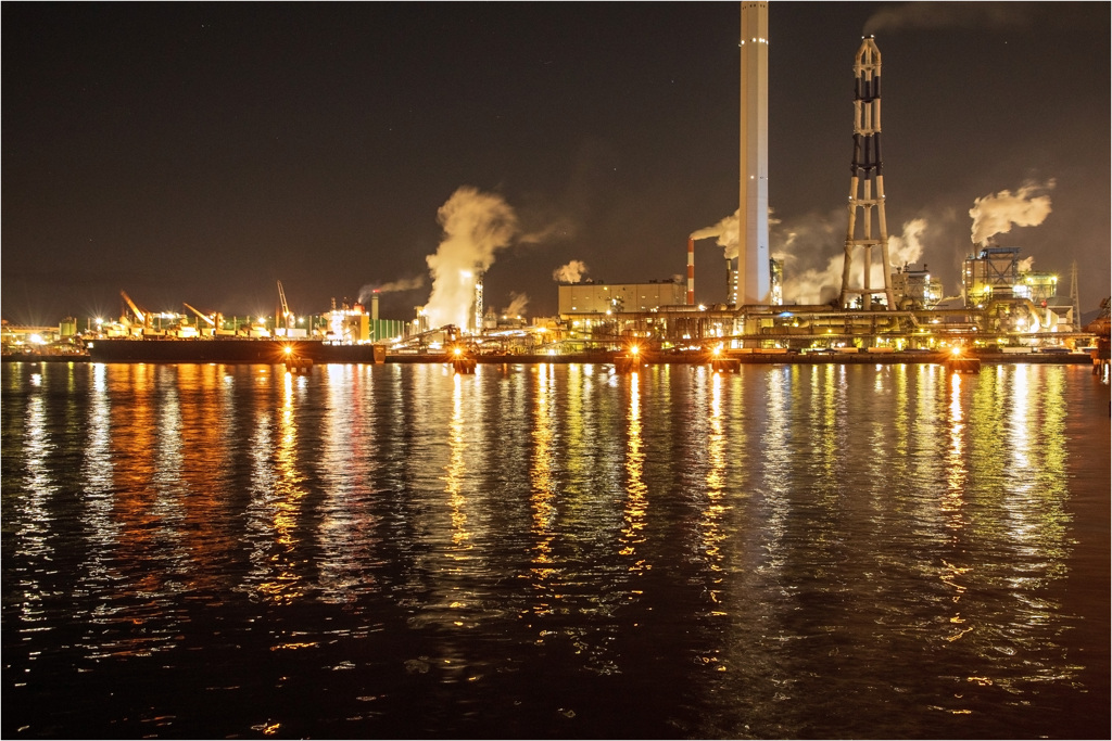 キラキラとした湾岸地帯