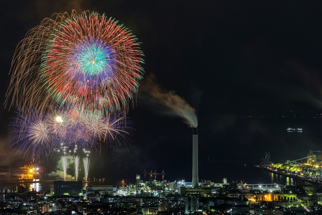 比較明合成した夜