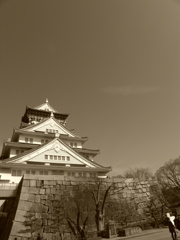 セピア色の大阪城