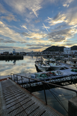漁港の朝・川之江